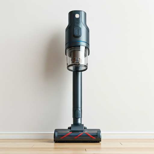 Charcoal-grey cordless vacuum cleaner